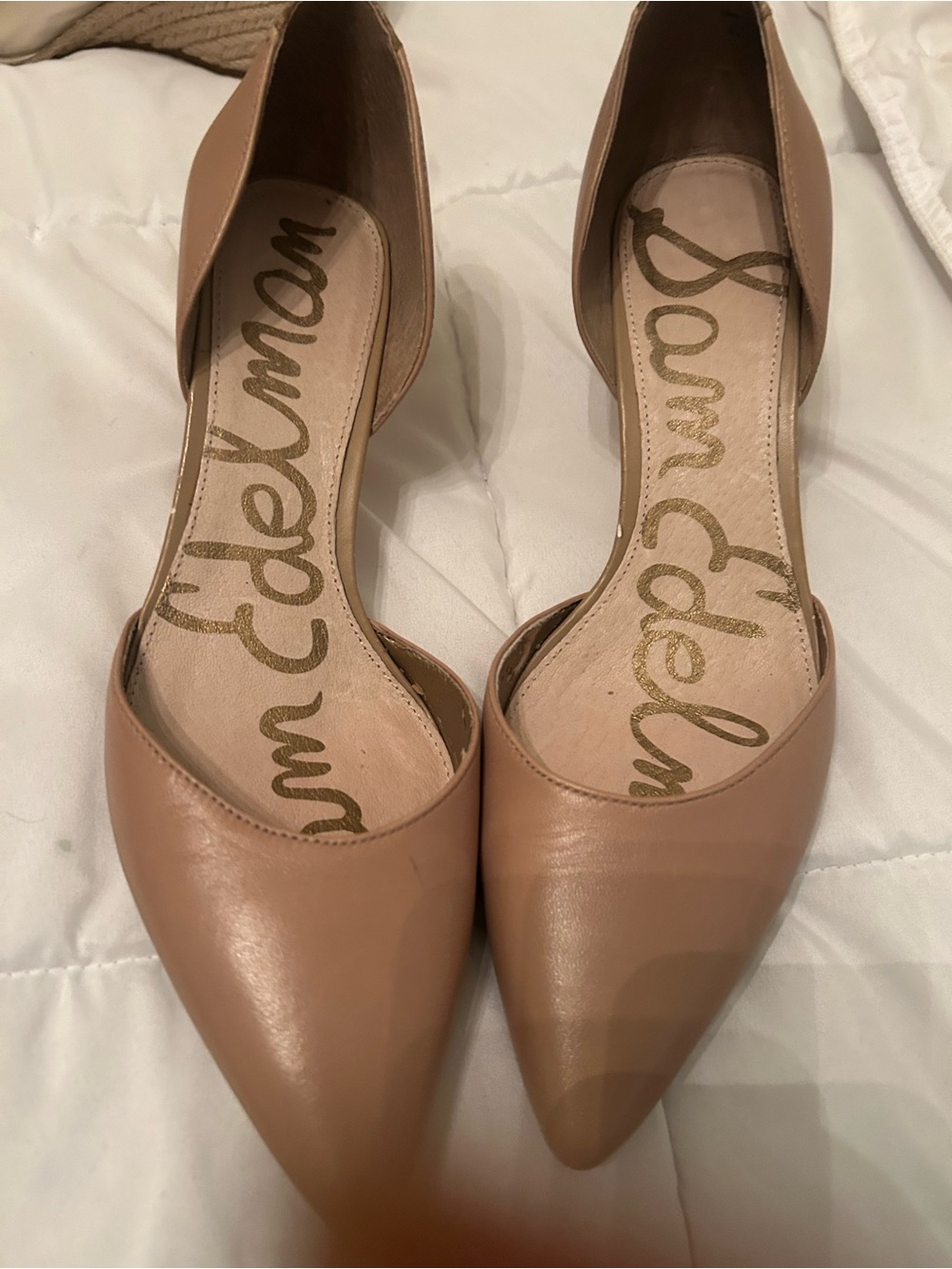 Sam Edelman Women's Nude Pointed D'Orsay heels sz 9 - Picture 1 of 4